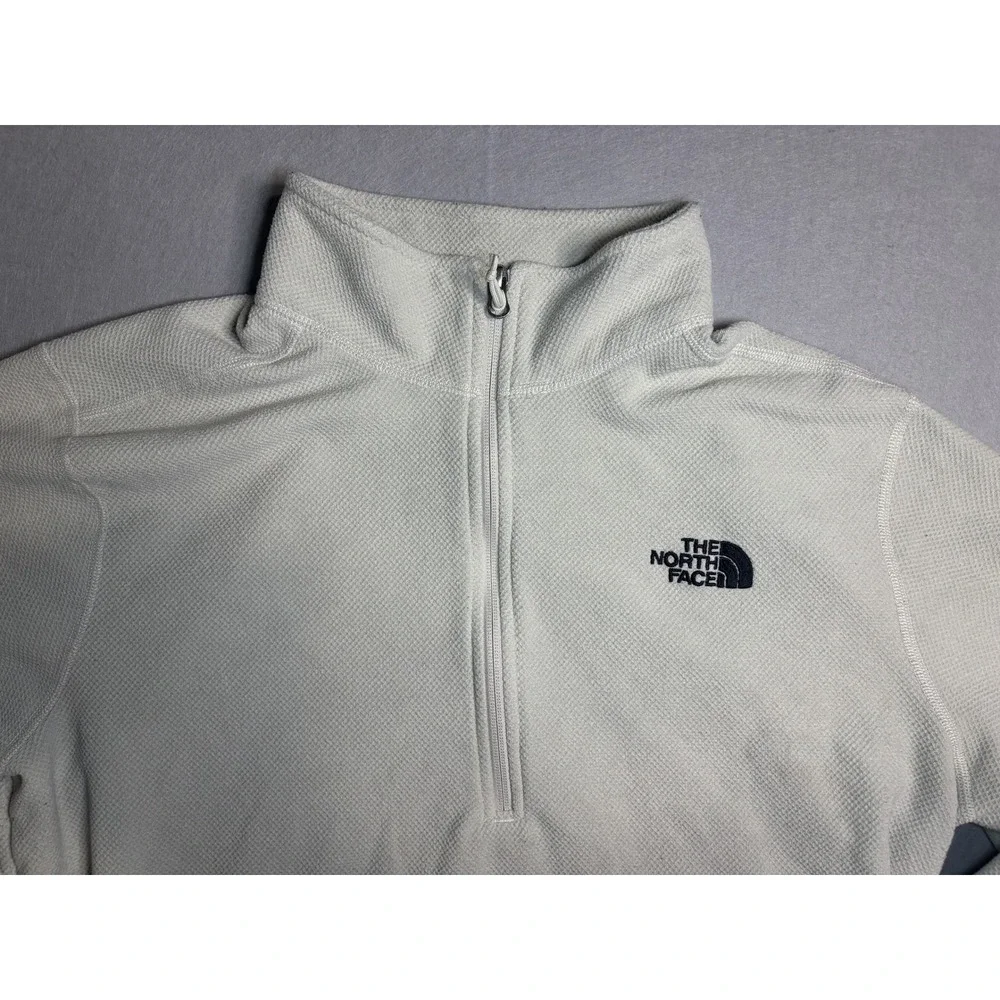 The North Face Men's Grid Fleece 1/4-Zip Pullover XL Light Gray